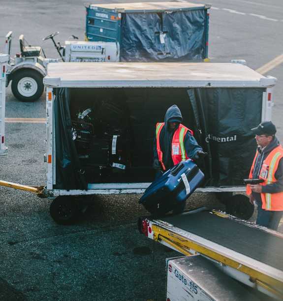 Picture of baggage handlers